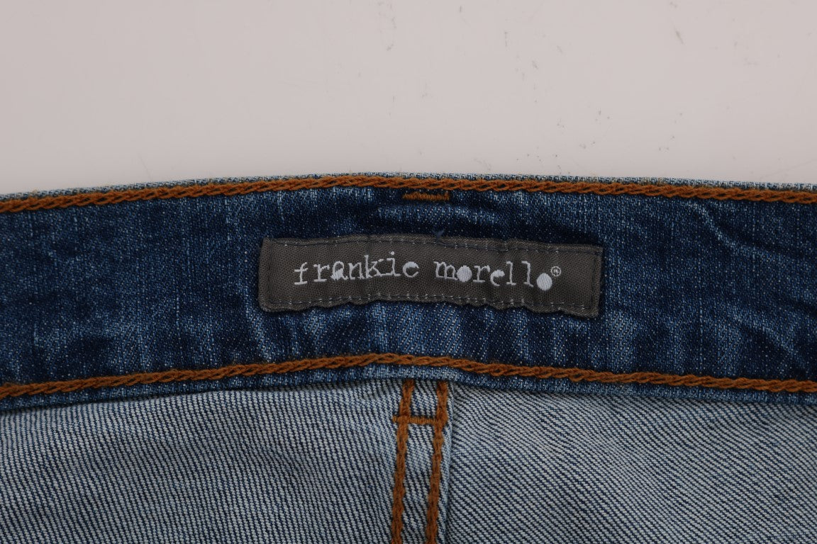 Frankie Morello - Jean slim bleu effet vieilli