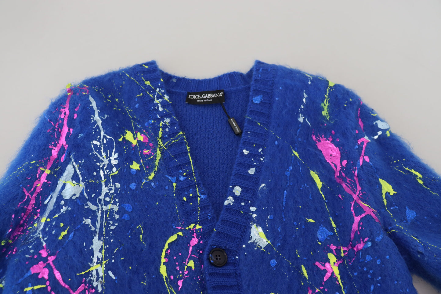 Cardigan en mohair splash multicolore Dolce &amp; gabbana