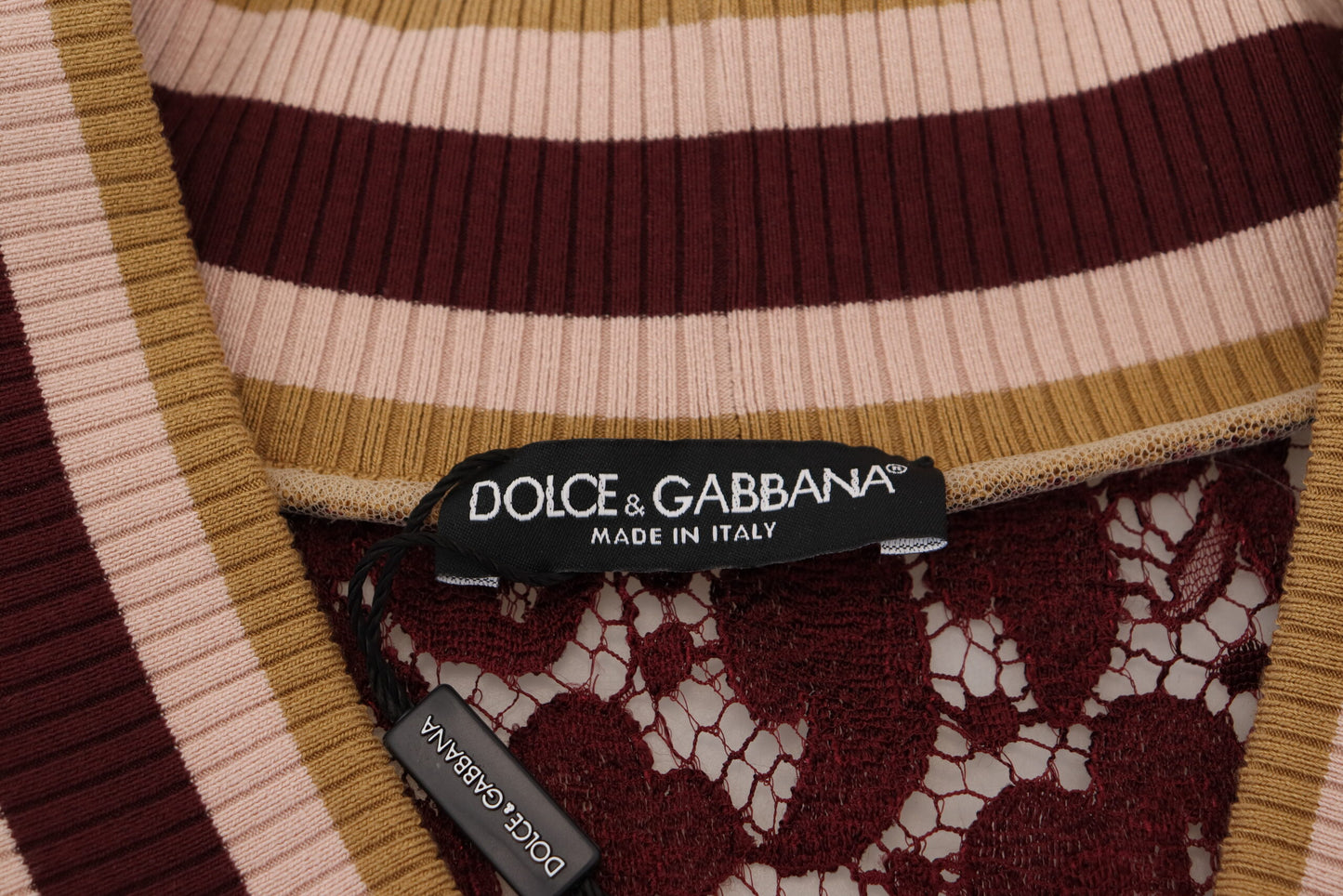 Dolce &amp; gabbana pull multicolore à col en V