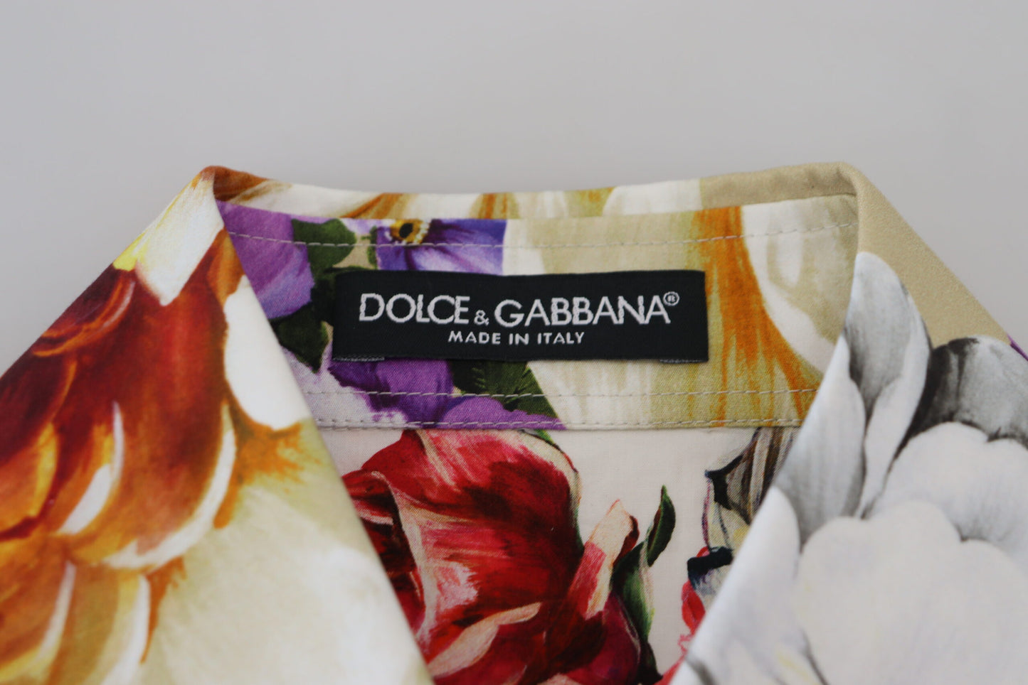 Dolce &amp; gabbana haut à manches longues en coton fleuri