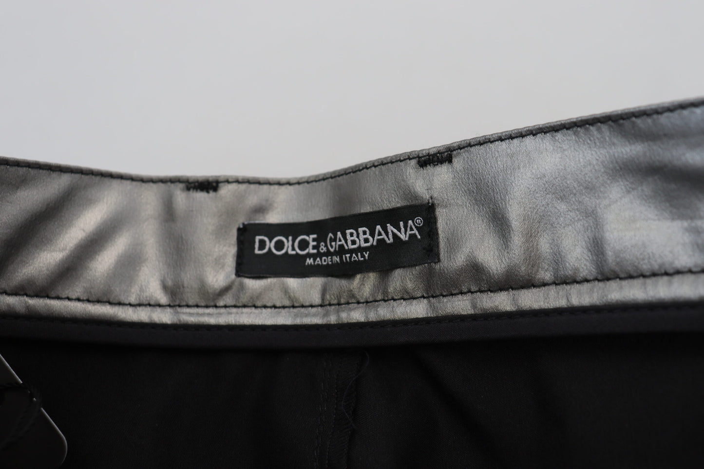 Dolce &amp; Gabbana - Pantalon skinny taille haute - Argenté