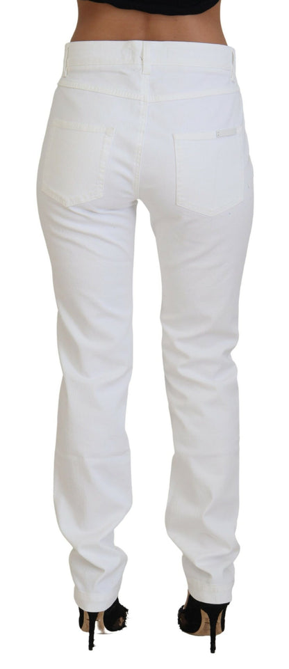 Dolce &amp; Gabbana - Jean skinny blanc taille moyenne