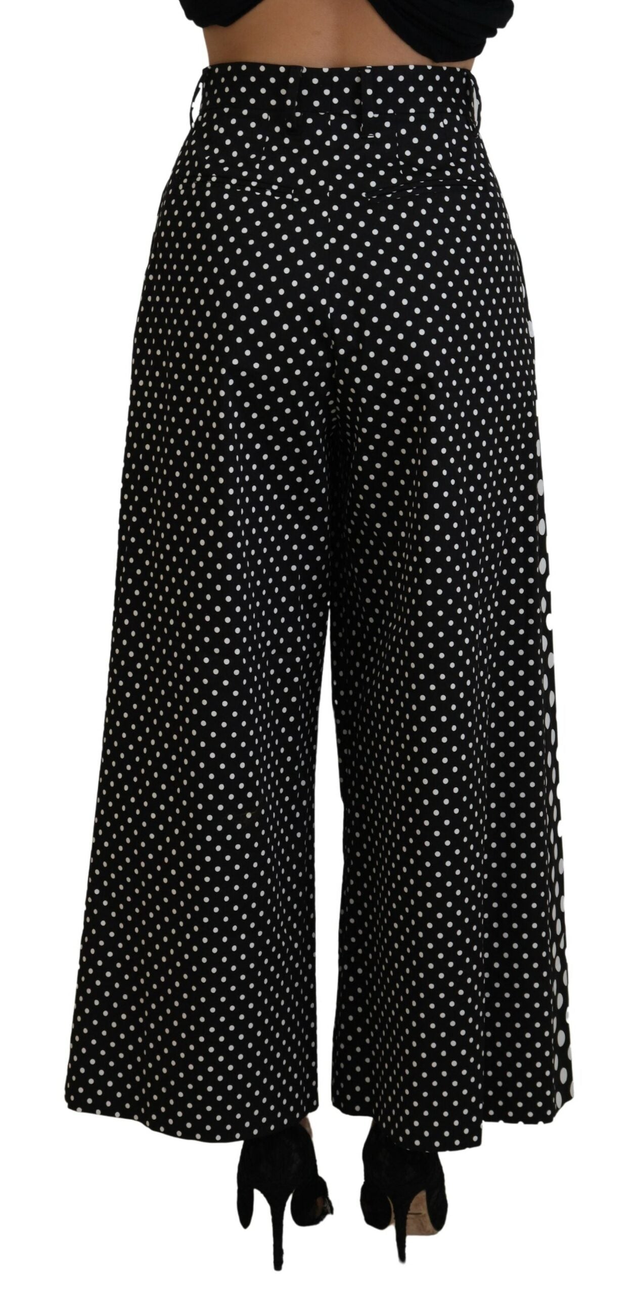 Dolce &amp; gabbana pantalon taille haute à pois