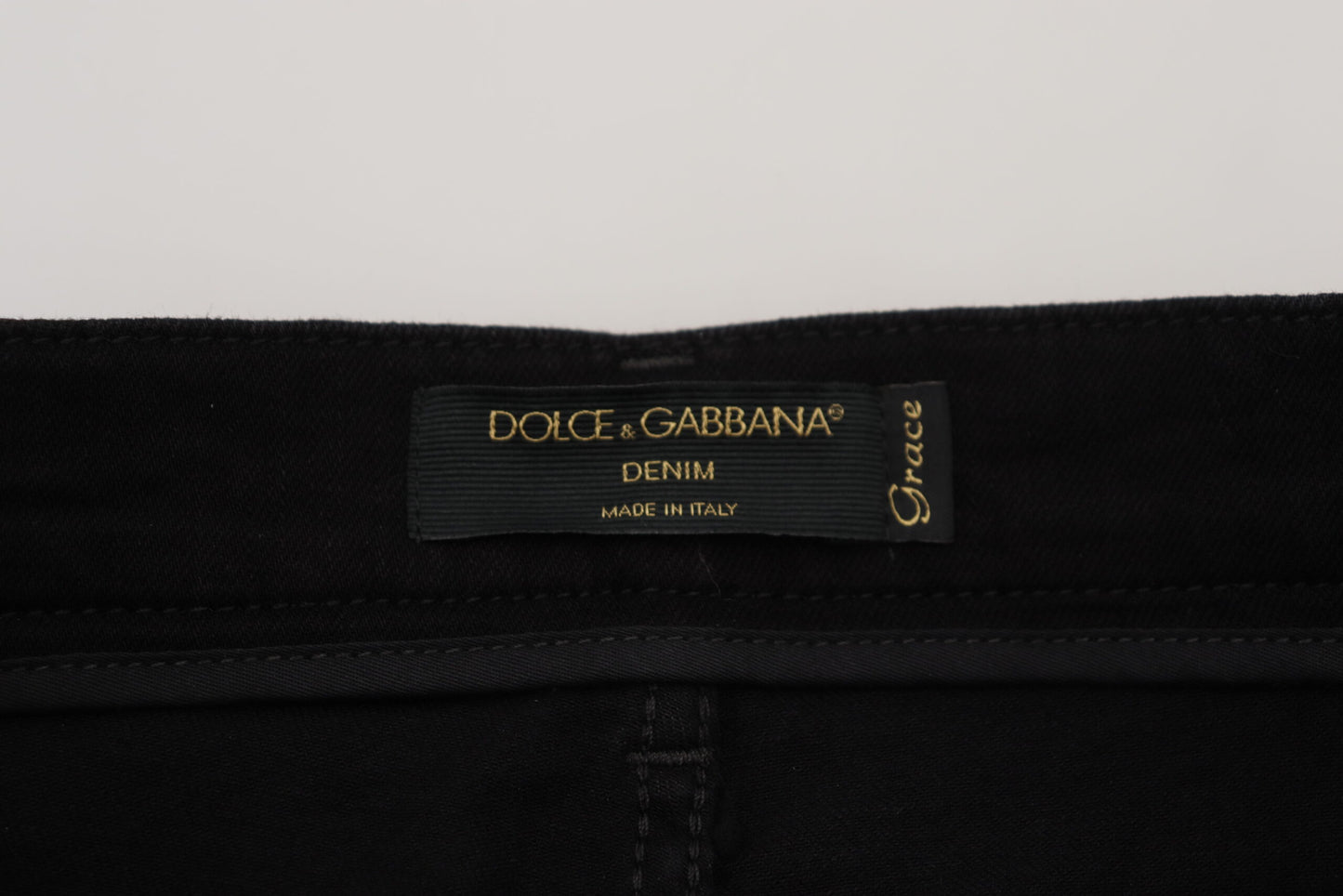 Dolce &amp; Gabbana Jean slim taille haute noir