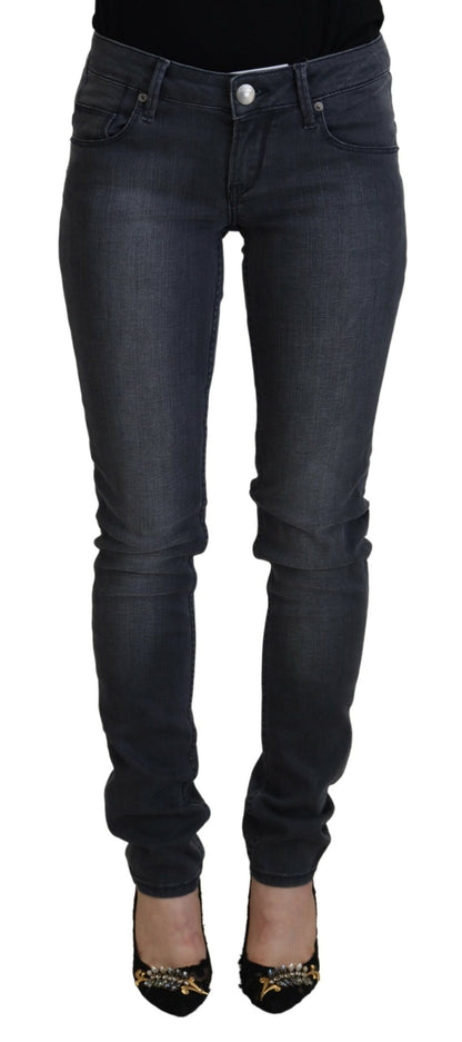 Jean skinny taille basse gris Acht