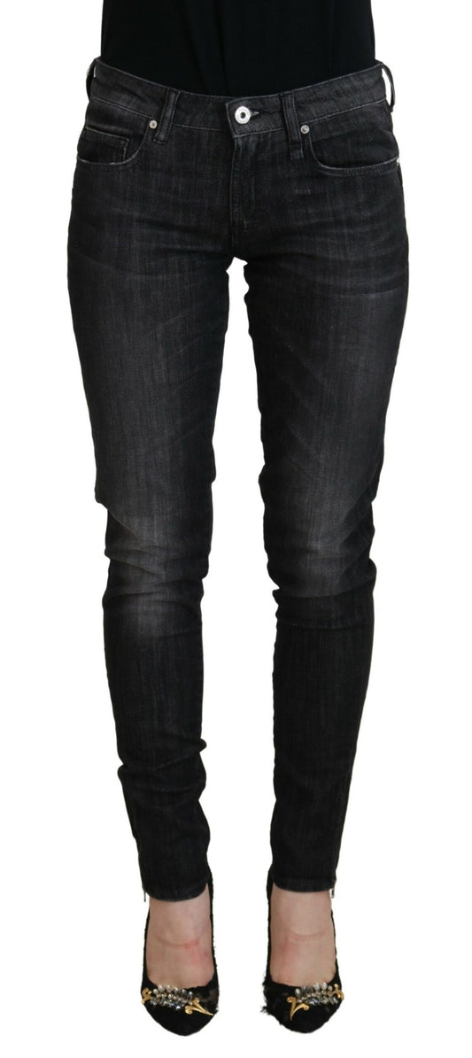 Jean skinny taille basse noir Fiorucci