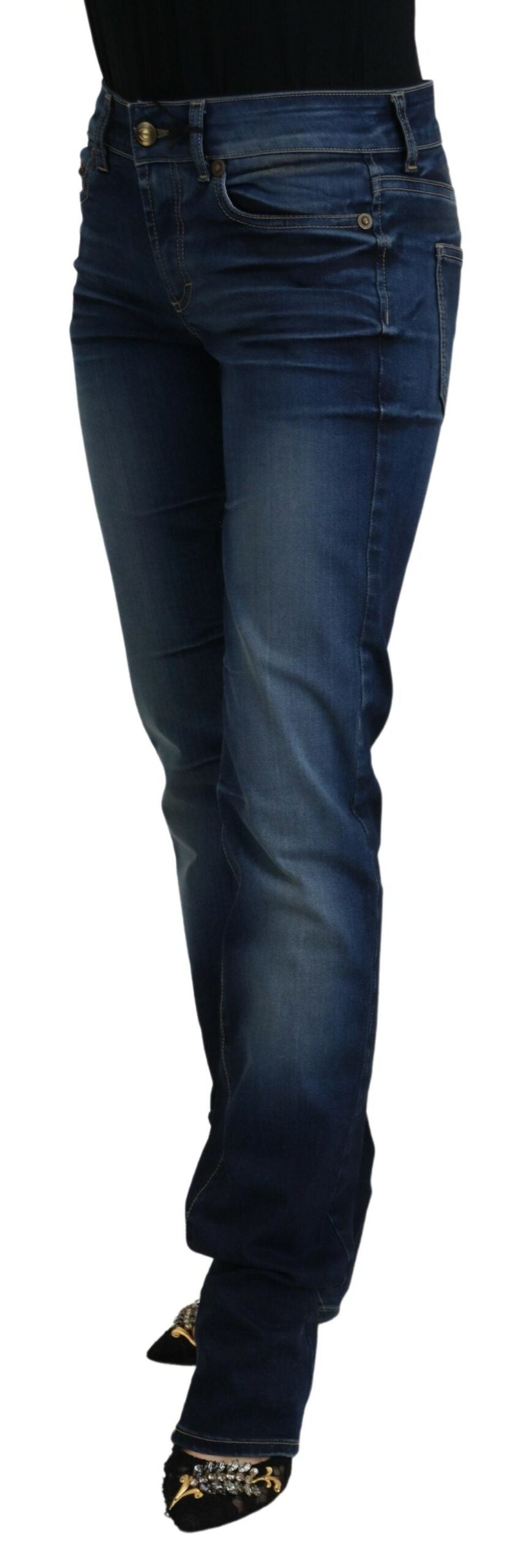 Just Cavalli - Pantalon en jean taille basse - Bleu