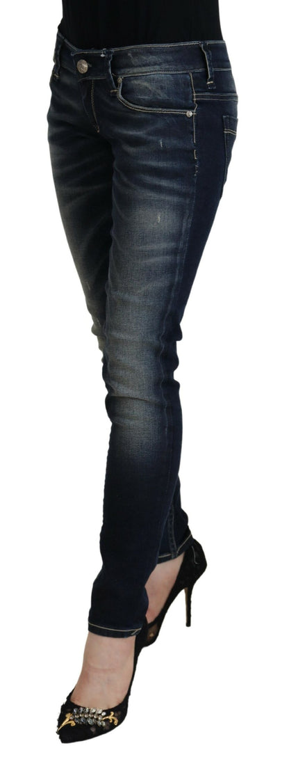 Jean skinny taille basse bleu délavé Acht