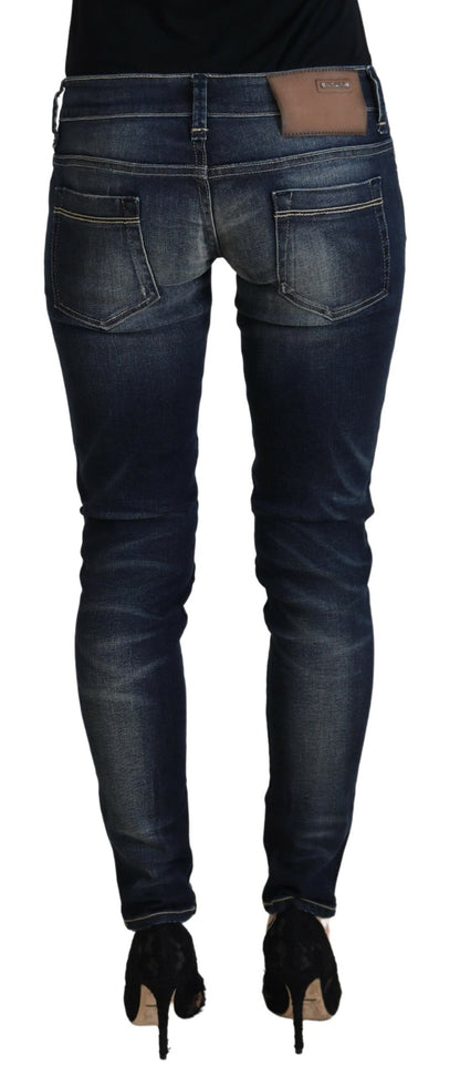 Jean skinny taille basse bleu délavé Acht