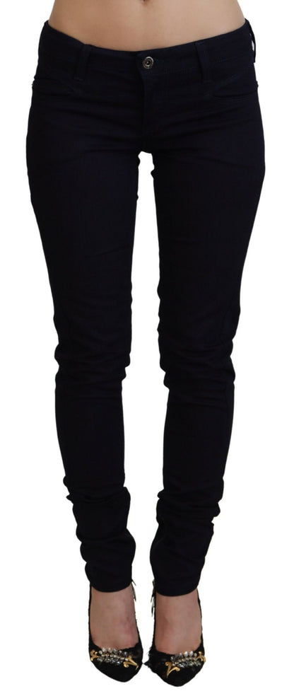 Costume national - Jean skinny taille basse en denim noir