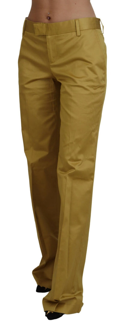 Just Cavalli Elegant Gold Straight Fit Pants