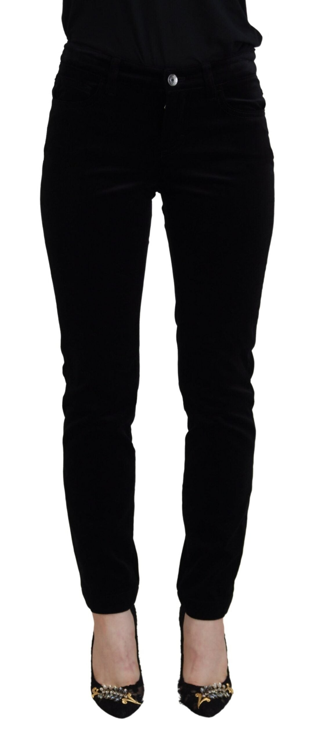 Dolce &amp; Gabbana - Jean skinny noir taille moyenne