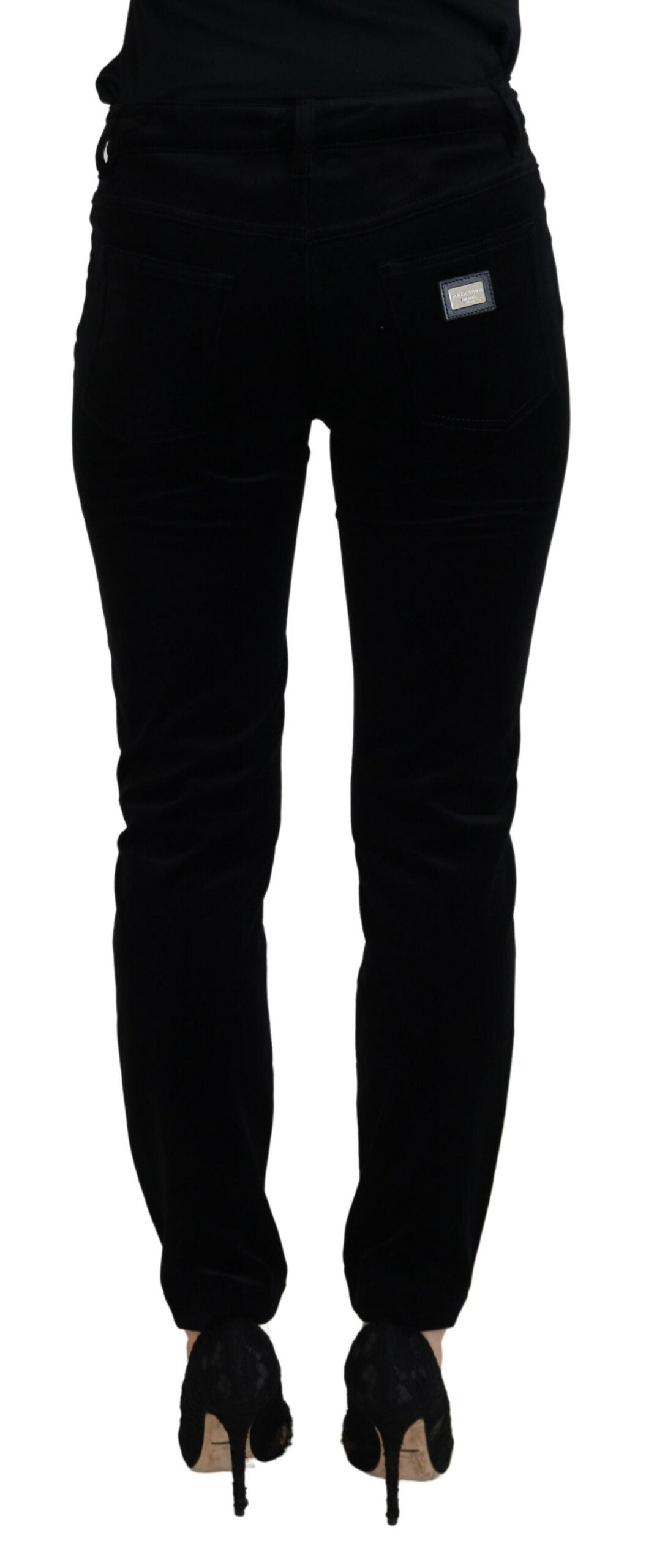 Dolce &amp; Gabbana - Jean skinny noir taille moyenne