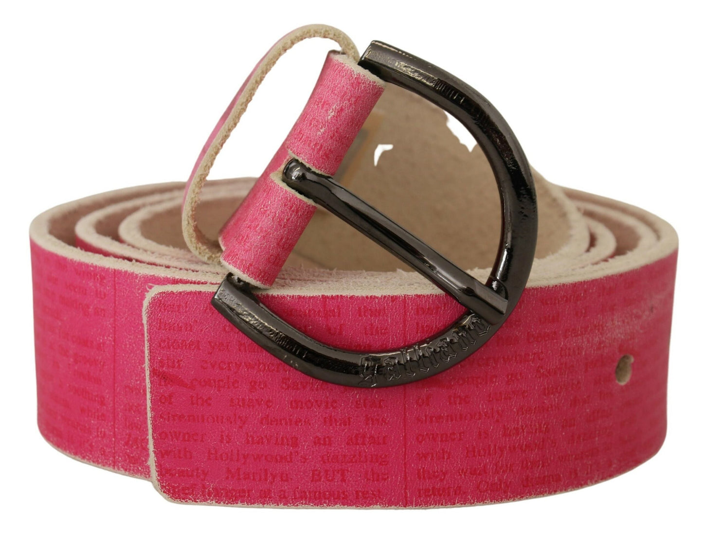 Ceinture mode en cuir rose John Galliano