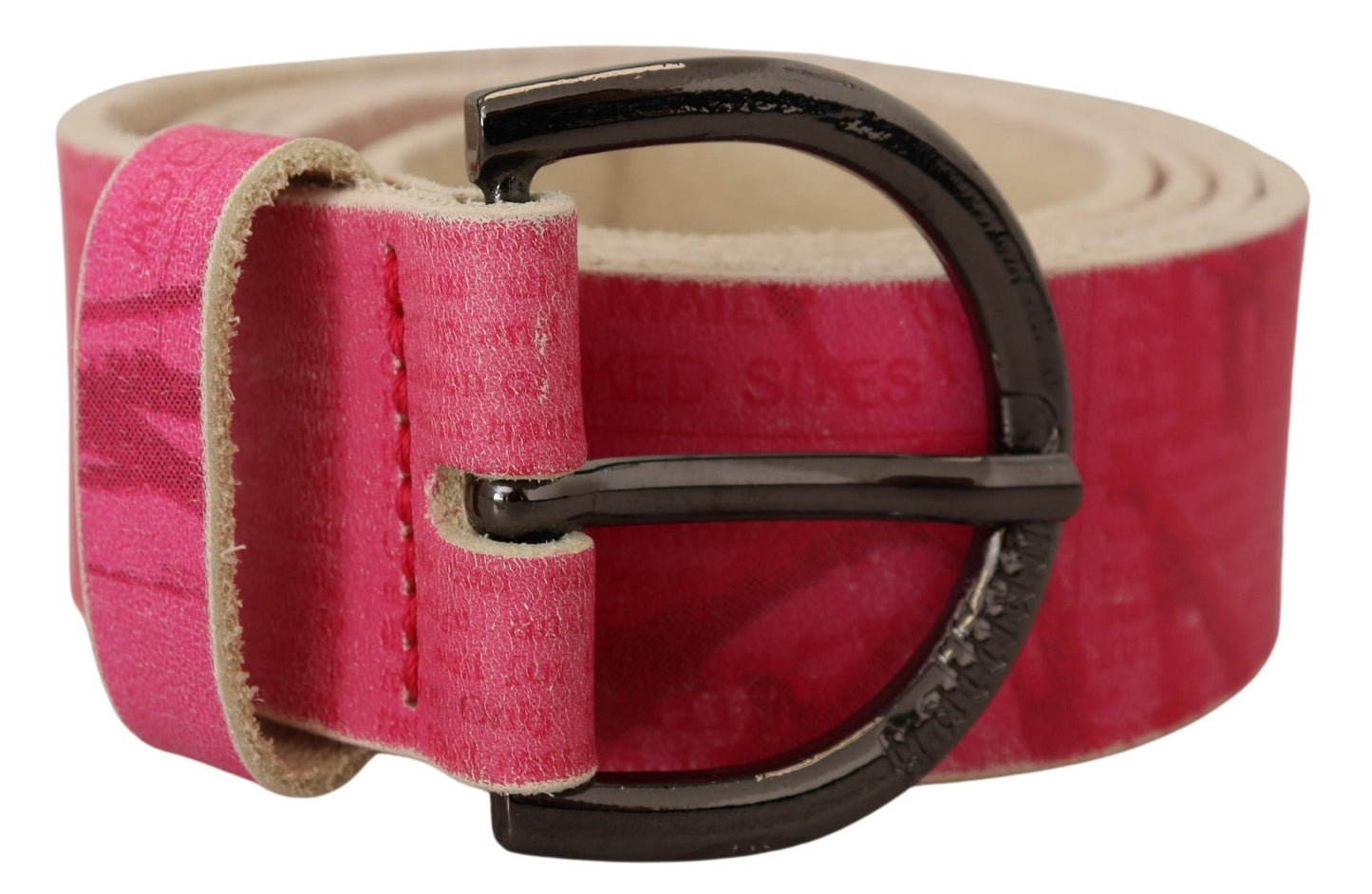 Ceinture mode en cuir rose John Galliano