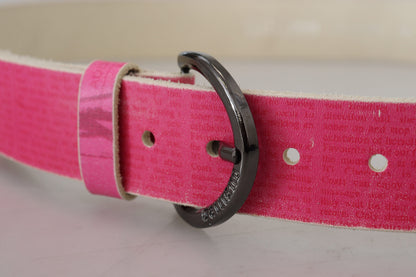 Ceinture mode en cuir rose John Galliano