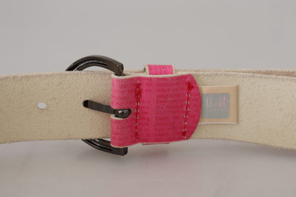 Ceinture mode en cuir rose John Galliano