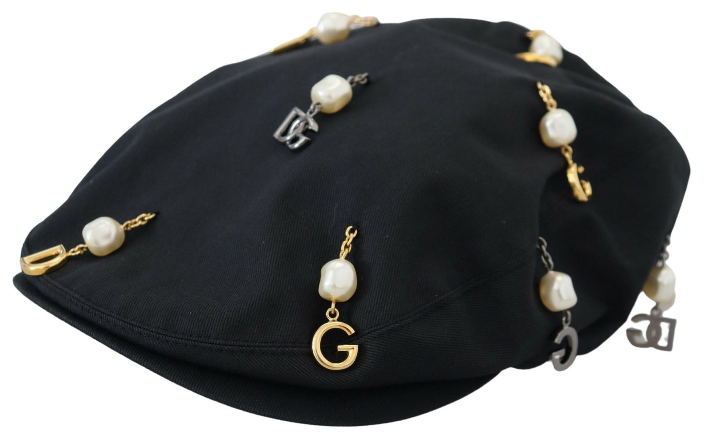 Chapeau gavroche en coton noir Dolce &amp; gabbana