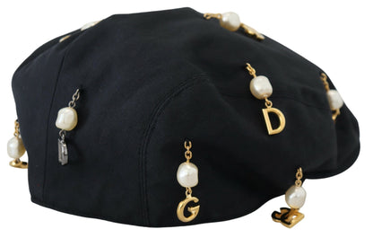 Chapeau gavroche en coton noir Dolce &amp; gabbana