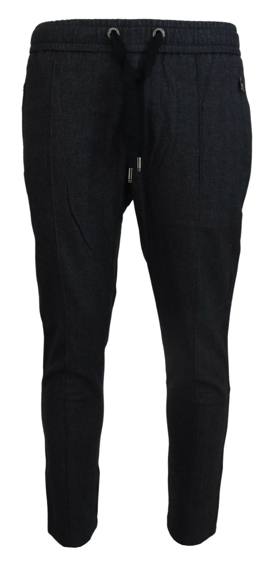 Pantalon de jogging en coton gris Dolce &amp; Gabbana pour homme