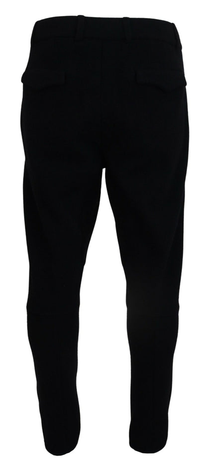 Pantalon fuselé en laine noir Dolce &amp; gabbana