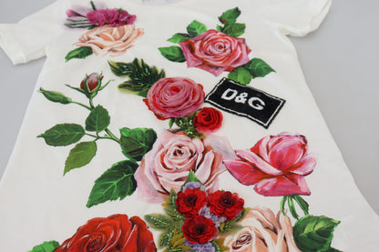 Dolce &amp; gabbana t-shirt en coton imprimé roses multicolores