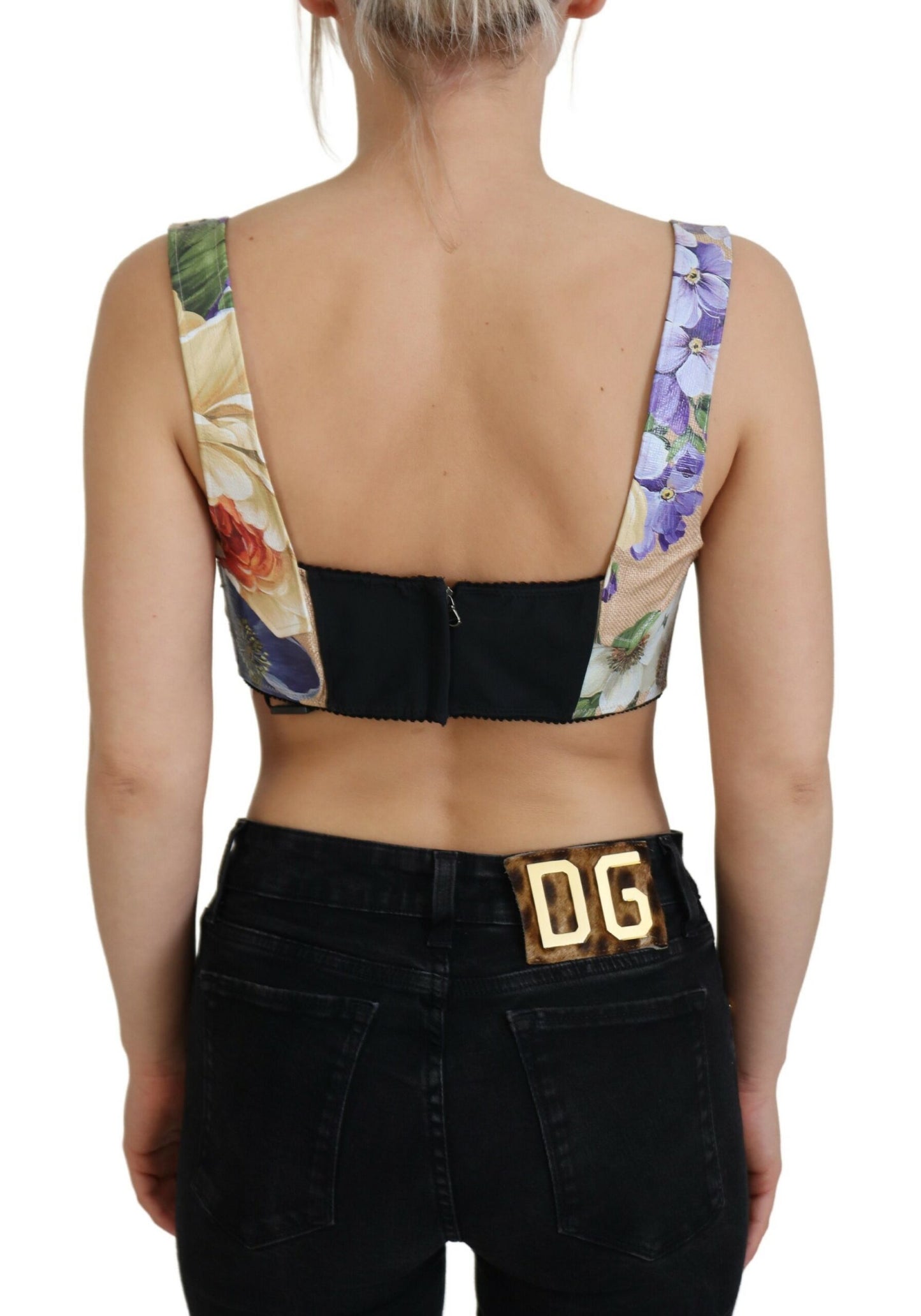 Dolce &amp; Gabbana - Top court bustier à imprimé floral