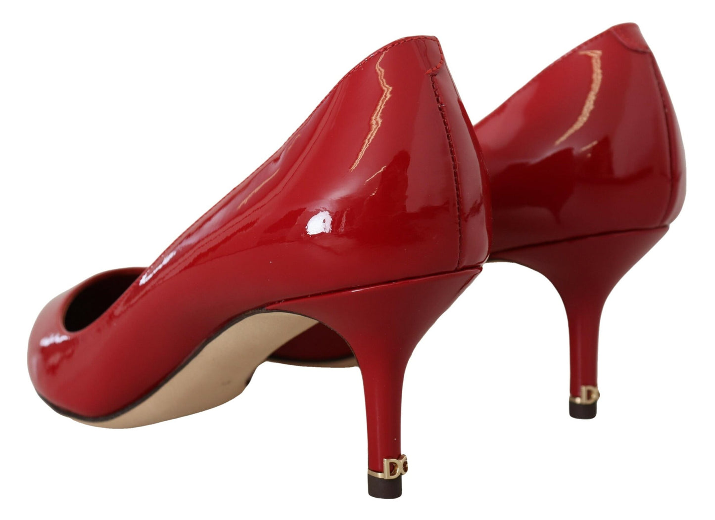 Dolce &amp; Gabbana escarpins en cuir verni rouge exquis