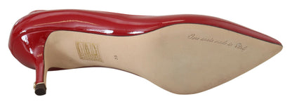 Dolce &amp; Gabbana escarpins en cuir verni rouge exquis