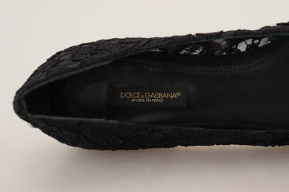 Dolce &amp; Gabbana - Chaussures vally plates en dentelle florale