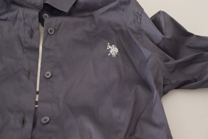 Polo Ralph Lauren gris à manches longues