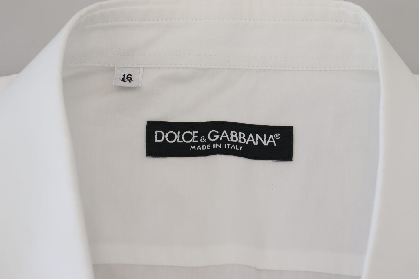 Dolce &amp; Gabbana chemise formelle en coton blanc exquise