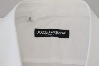 Dolce &amp; Gabbana chemise formelle en coton blanc exquise