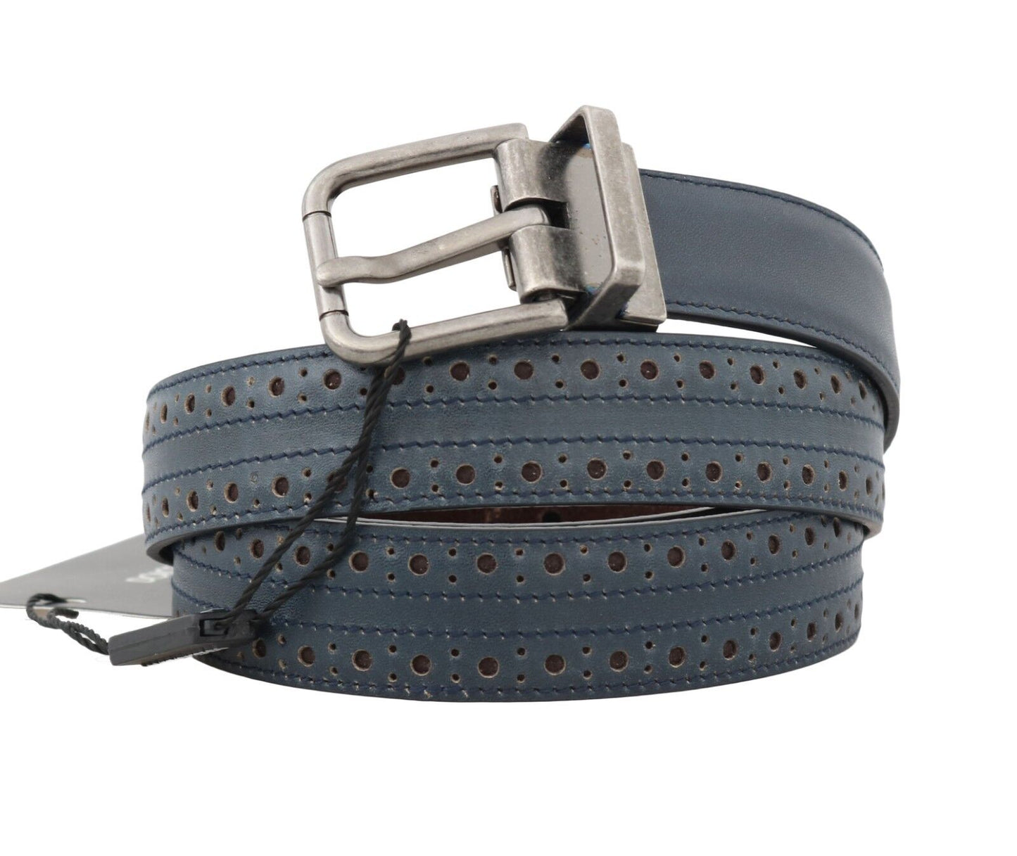 Ceinture homme en cuir bleu Dolce &amp; gabbana