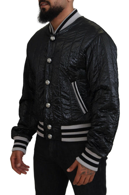 Dolce &amp; Gabbana blouson aviateur noir élégant