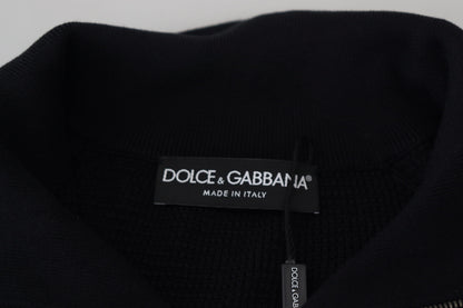 Pull noir en soie mélangée Dolce &amp; Gabbana