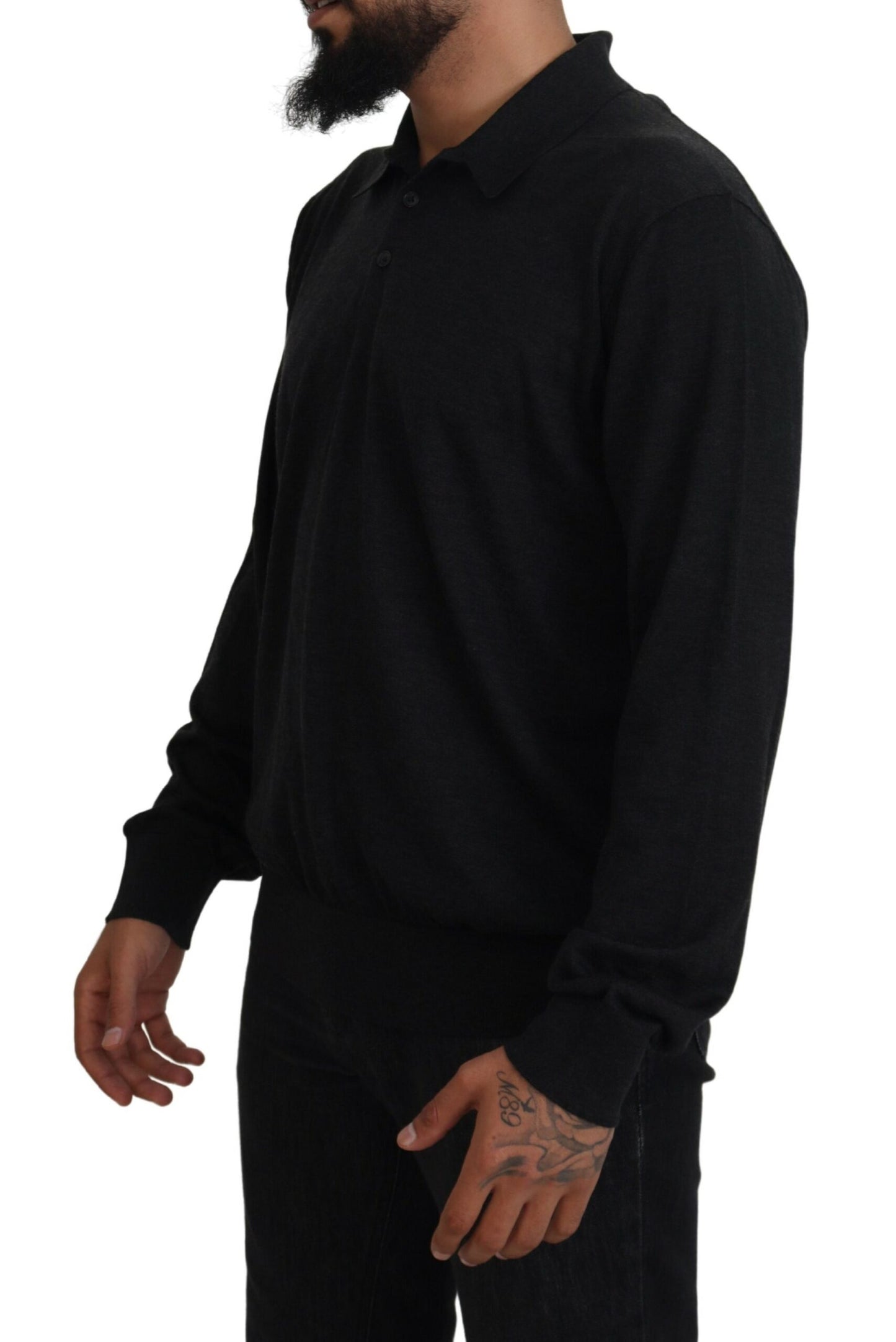 Dolce & Gabbana Elegant Black Cashmere Pullover Sweater