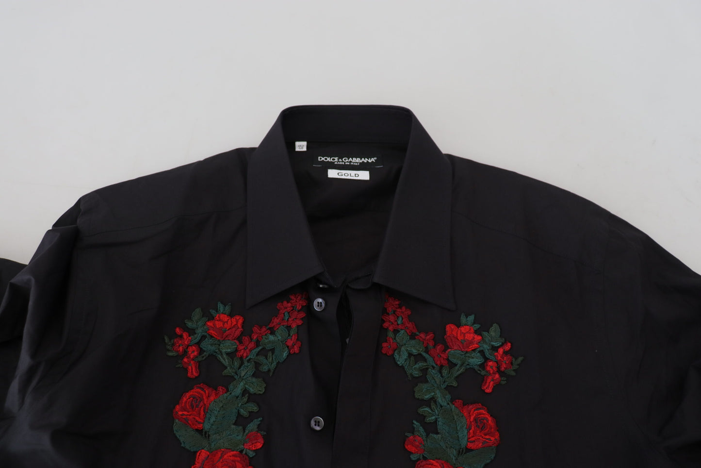 Chemise en coton brodée de fleurs Dolce &amp; gabbana