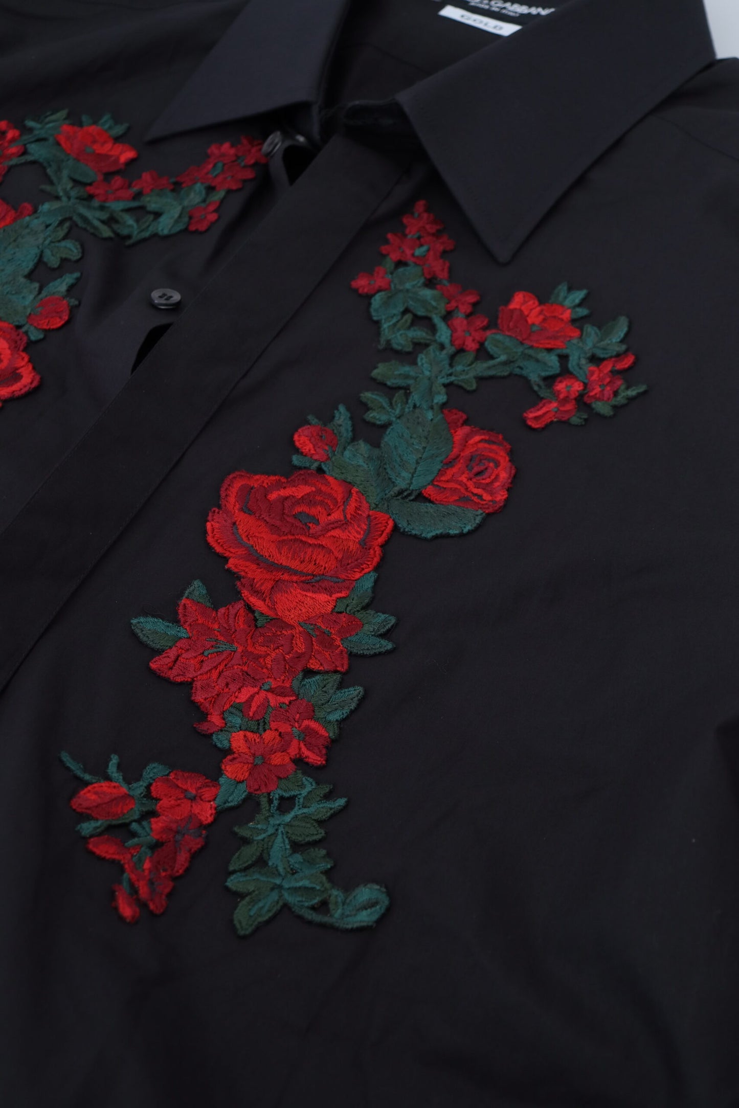 Chemise en coton brodée de fleurs Dolce &amp; gabbana