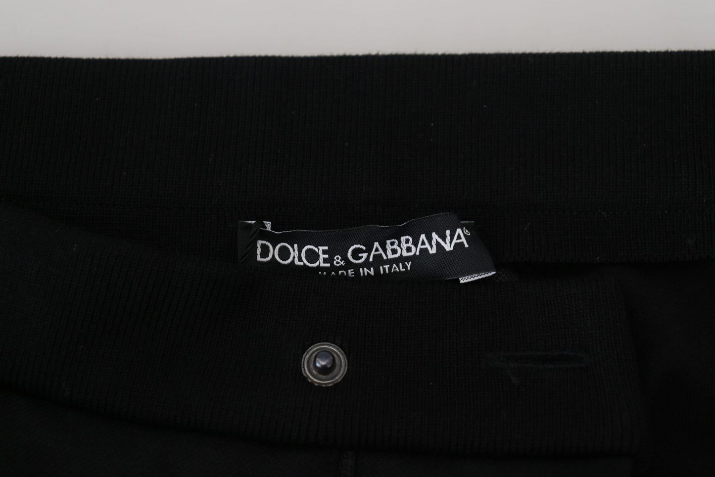 Pantalon de jogging noir Dolce &amp; gabbana en laine mélangée luxueuse