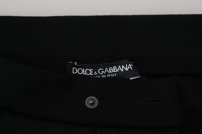 Pantalon de jogging noir Dolce &amp; gabbana en laine mélangée luxueuse