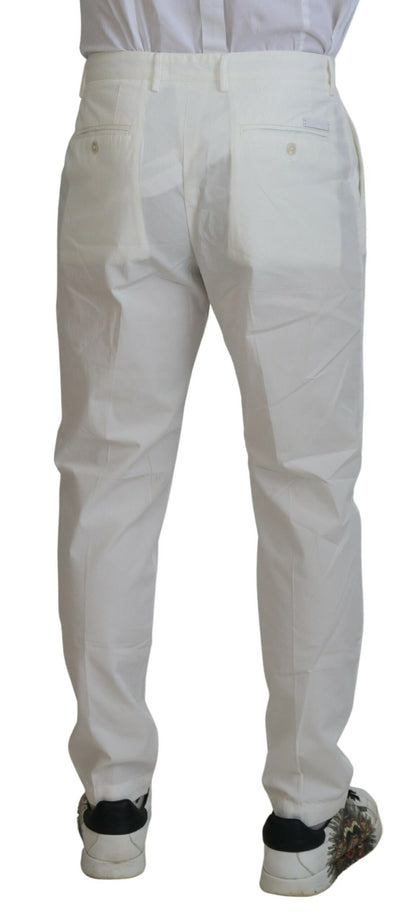 Pantalon chino en coton blanc Dolce &amp; gabbana