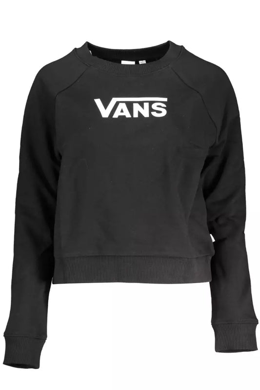 Vans - Sweat-shirt élégant en coton noir avec logo imprimé