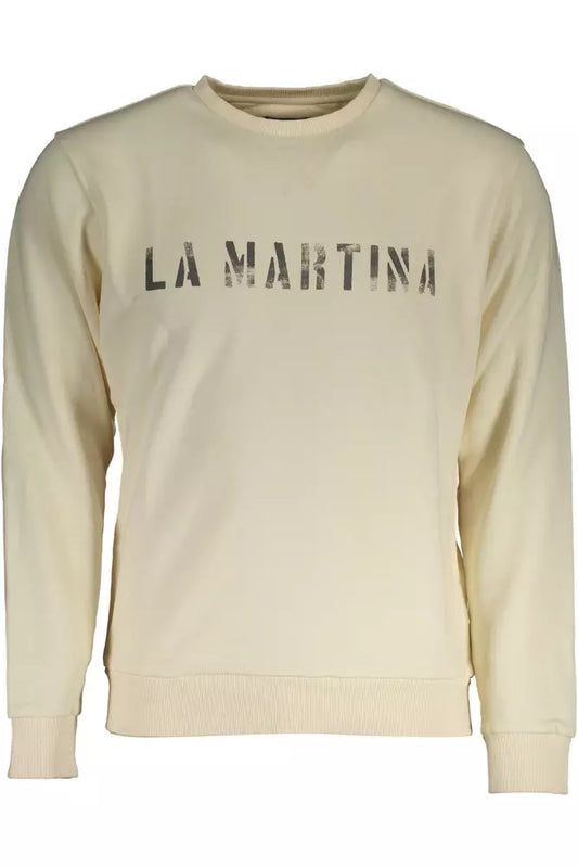 Sweat-shirt blanc imprimé logo La Martina