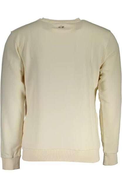 Sweat-shirt blanc imprimé logo La Martina