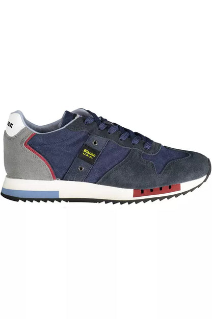 Baskets de sport bleu Blauer avec accents contrastés