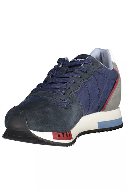 Baskets de sport bleu Blauer avec accents contrastés