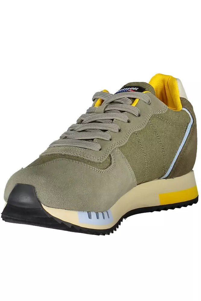 Sneaker Blauer émeraude avec détails contrastés