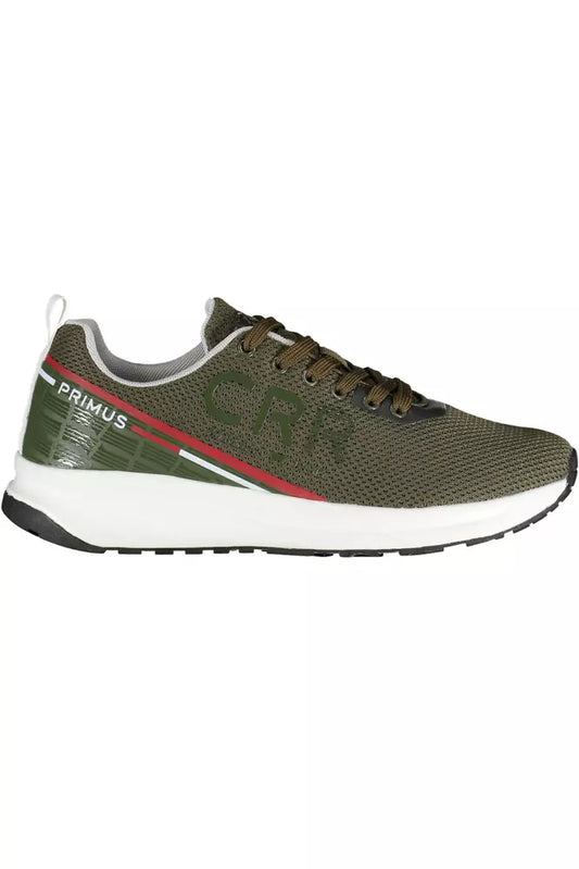 Carrera Green Contrast Lace-Up Sports Sneakers