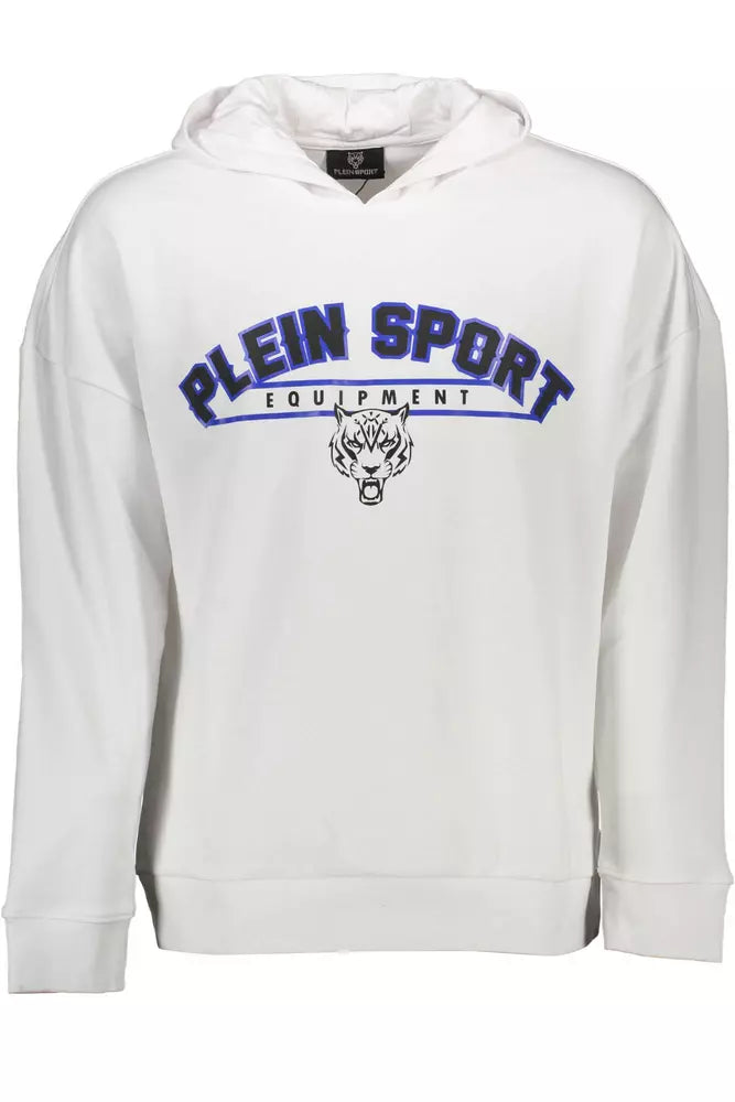 Sweat-shirt à capuche blanc élégant Plein sport avec détails contrastés